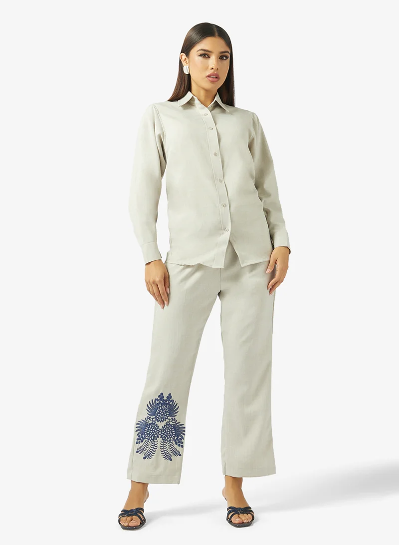 hayas closet  Printed blouse and pants set for Women | Best Price UAE